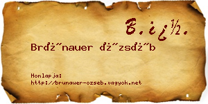 Brünauer Özséb névjegykártya